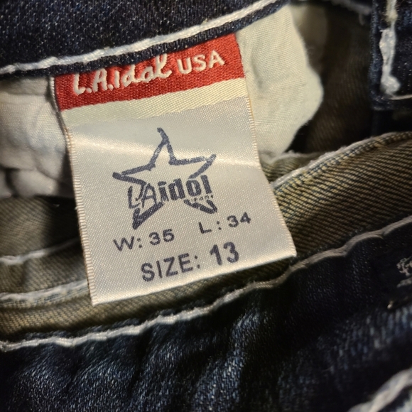 LA Idol mid-rise jeans W35 L34 - Picture 9 of 9